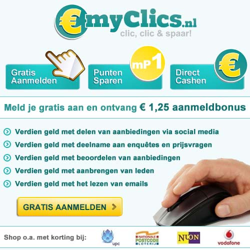 myClics.nl Spaarprogramma